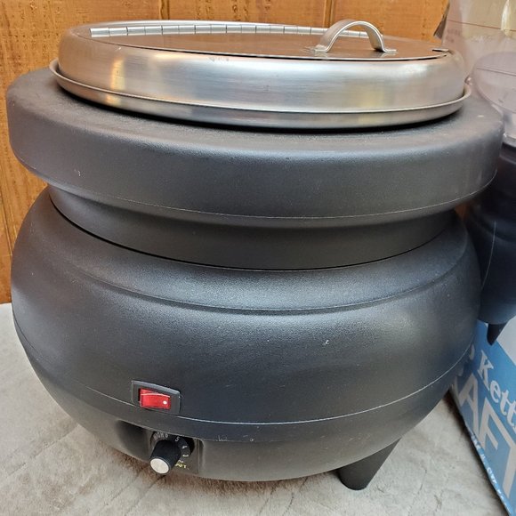 Soup Pot Kettle Warmer Lg Stainless - Picture 2 of 8